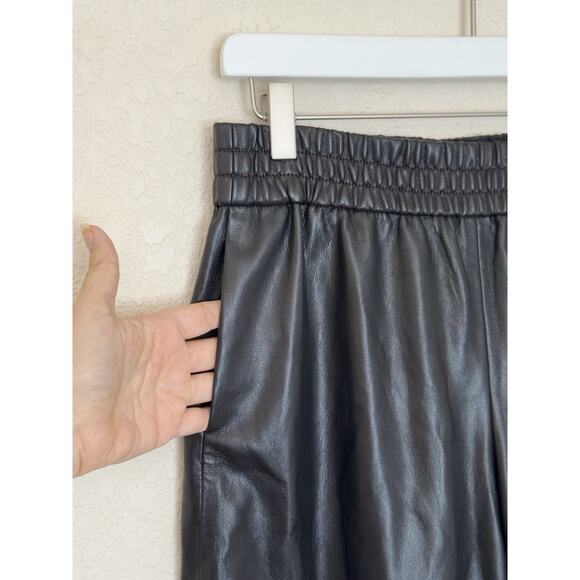 Alice + Olivia Women's Faux Leather Pants Black Medium Moto Chic Biker Girl Edgy - Picture 5 of 14